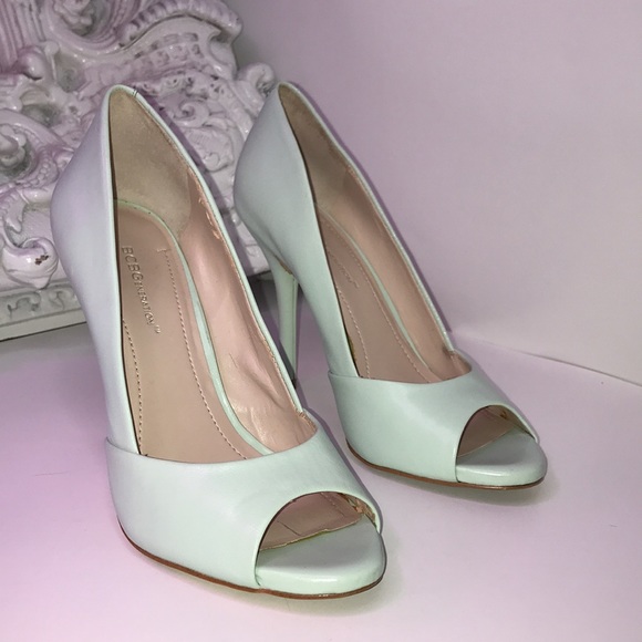 Seafoam Peep Toe Heels - Picture 9 of 9